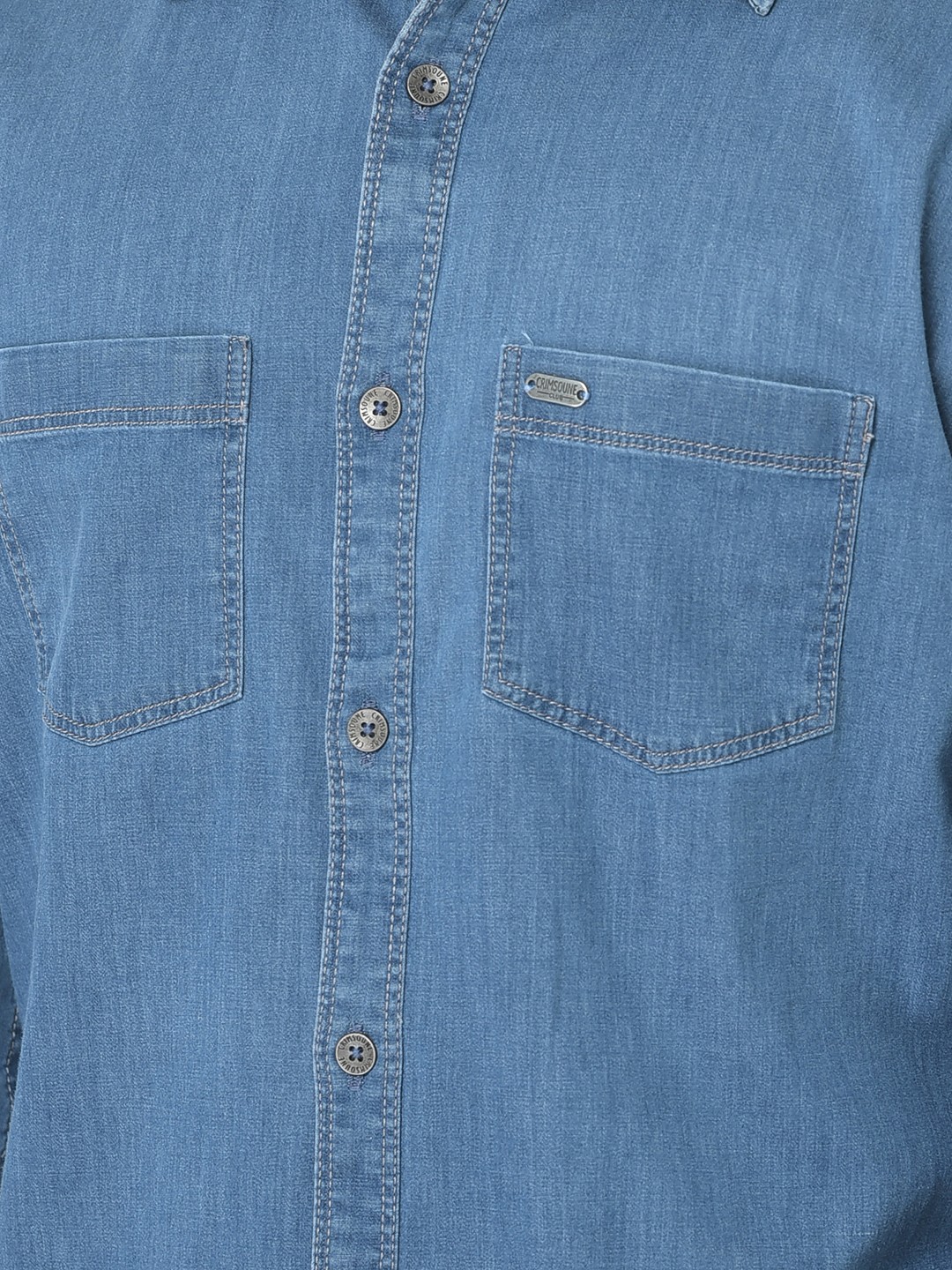Crimsoune Club Boys Light Blue Denim Shirt