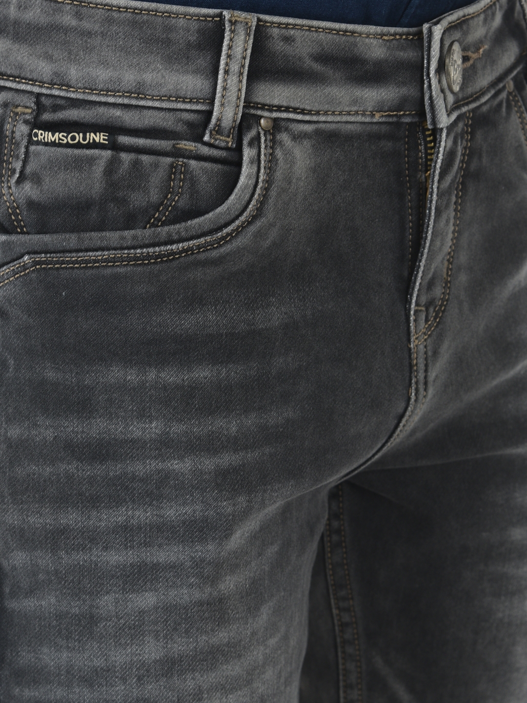 Crimsoune Club | Crimsoune Club Boy Grey Solid Light Fade Jeans 5