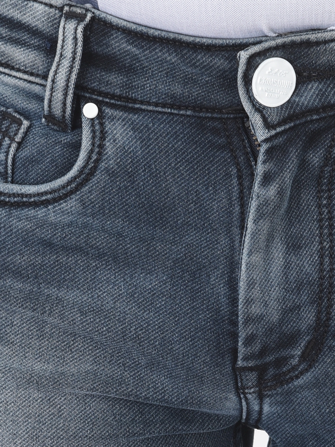 Crimsoune Club | Crimsoune Club Boy Grey Solid Light Fade Jeans 5