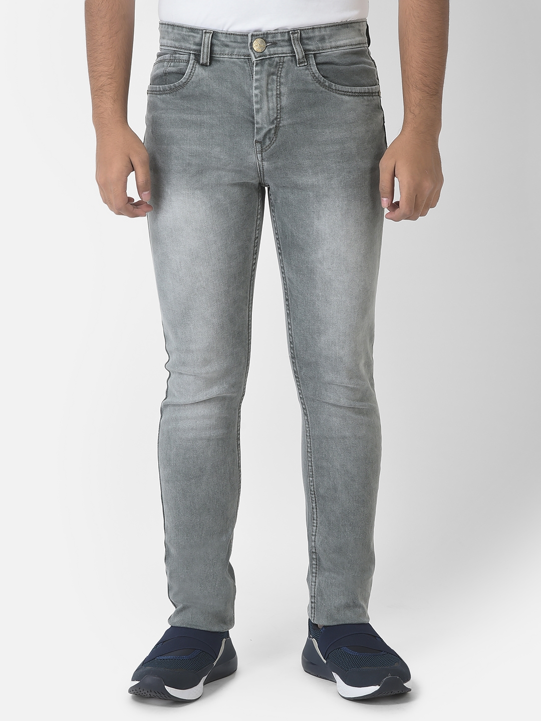 Crimsoune Club | Crimsoune Club Boys Light Grey Slim-Fit Jeans 0