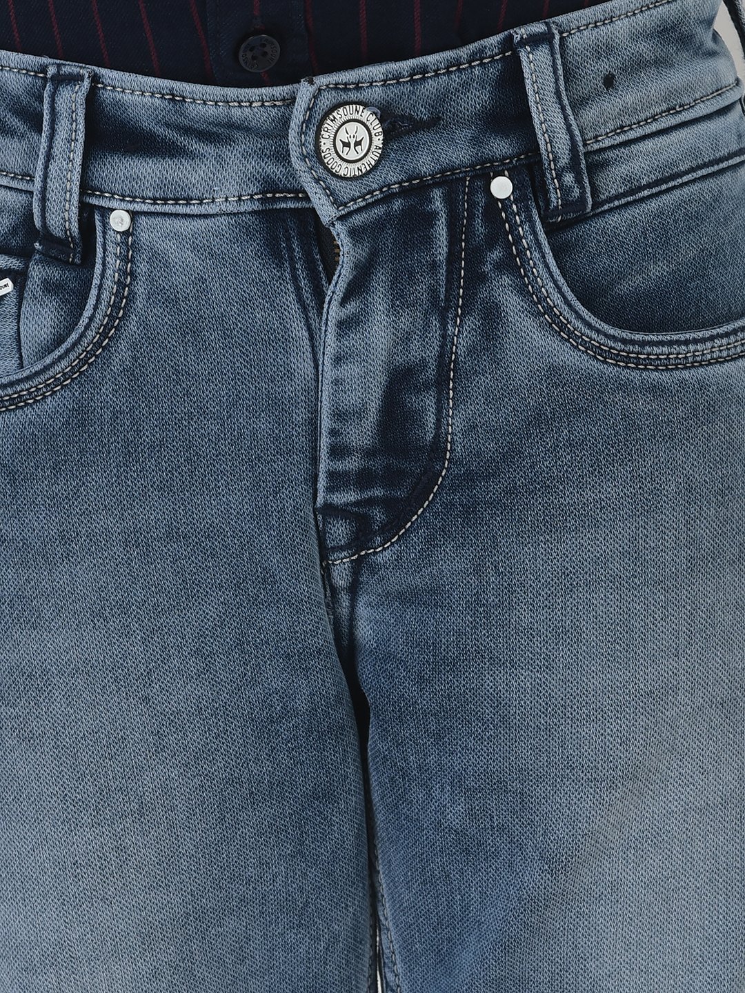 Crimsoune Club Boy Blue Jeans in Light Wash Detail 