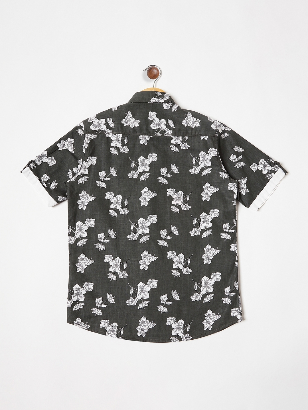 Crimsoune Club | Crimsoune Club Boys Olive Floral Shirt 1