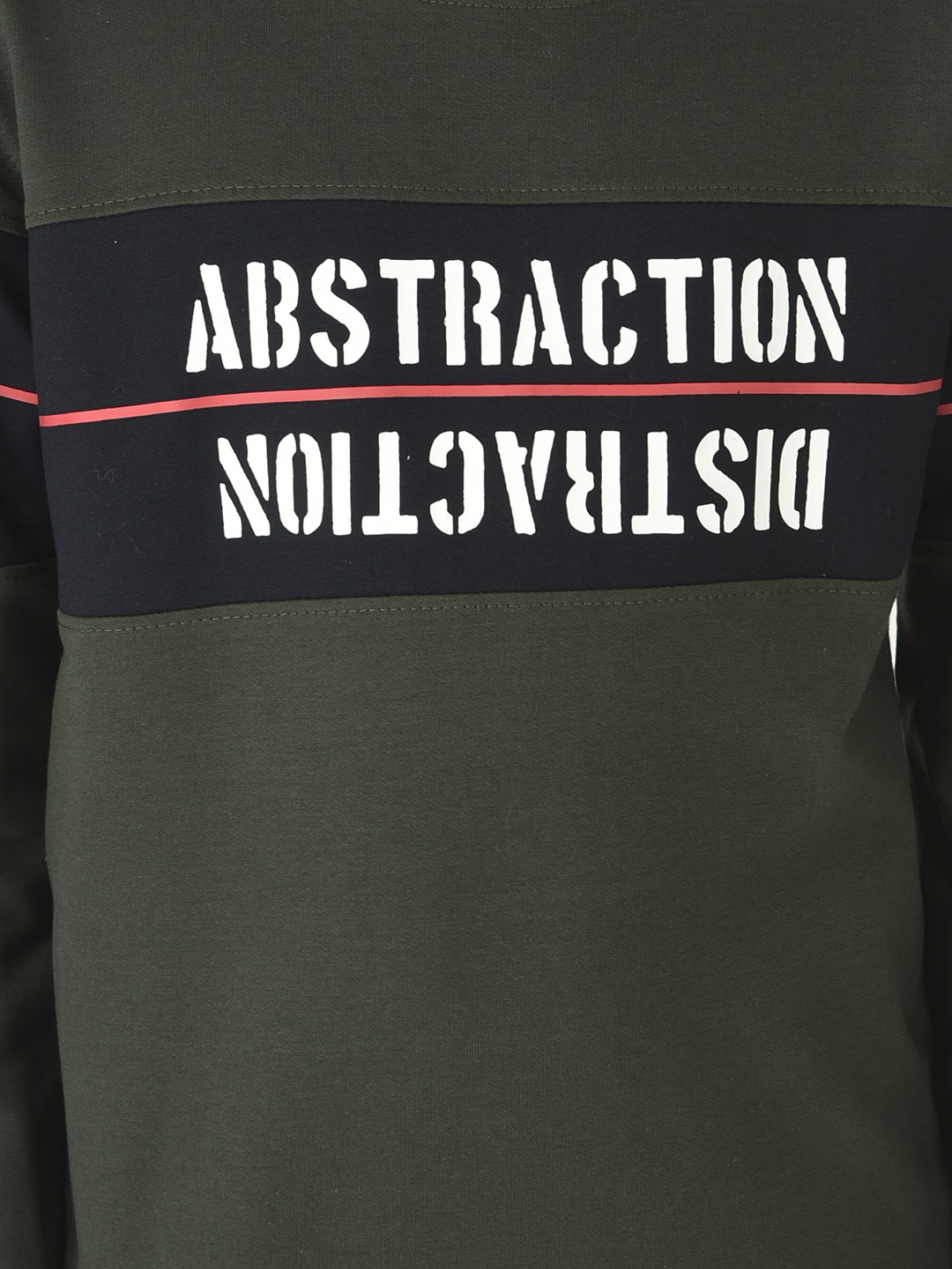Crimsoune Club Boys Olive Green Distraction Sweatshirt