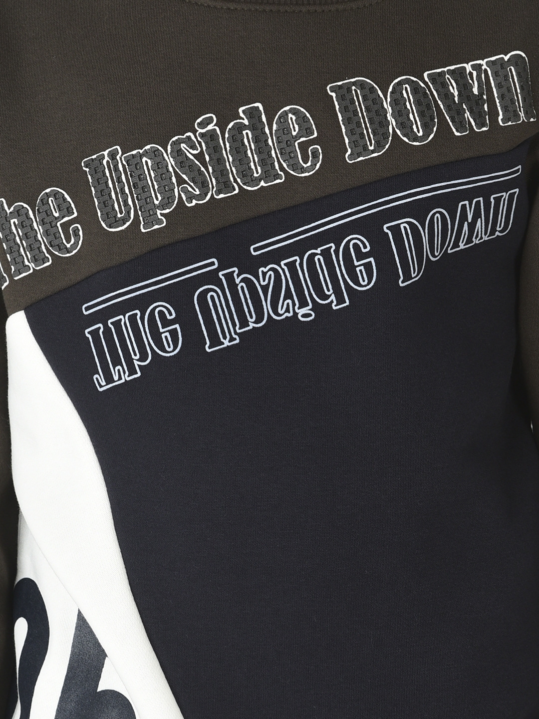 Crimsoune Club | Crimsoune Club Boys Olive Green Upside-Down Sweatshirt 5