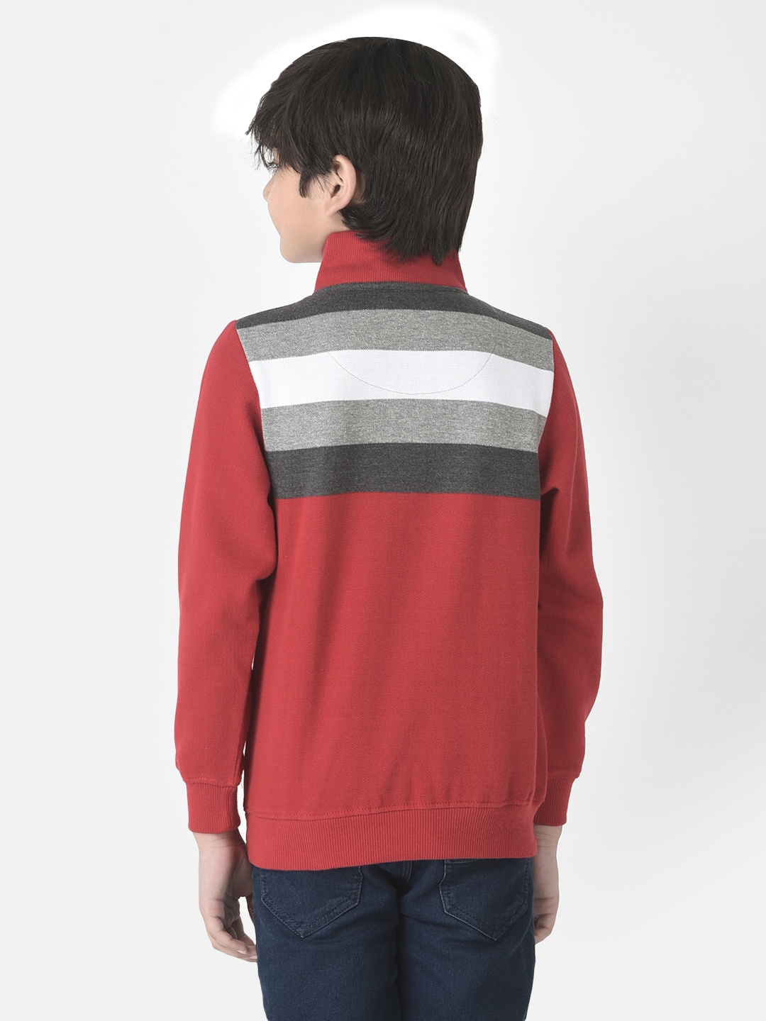 Crimsoune Club | Crimsoune Club Boys Red Half-Zip Sweatshirt 1