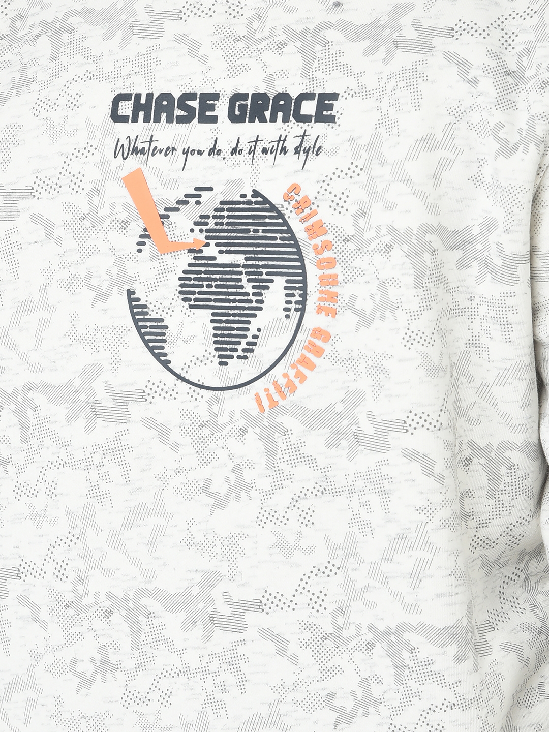 Crimsoune Club | Crimsoune Club Boys Grey Melange Globe Sweatshirt 6