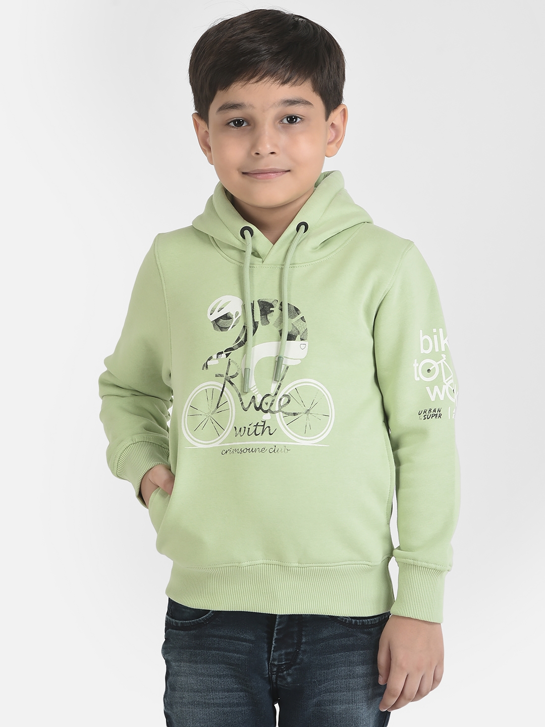 Crimsoune Club | Crimsoune Club Boy Green Graphic Sweatshirt 0