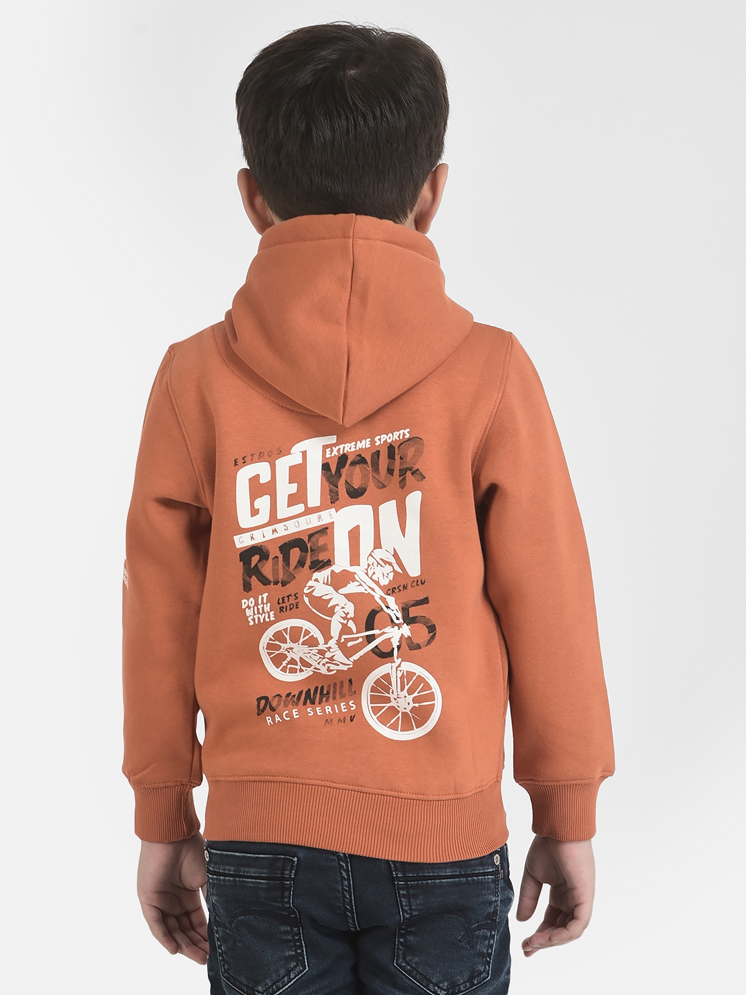 Crimsoune Club | Crimsoune Club Boy Orange Graphic Sweatshirt  1