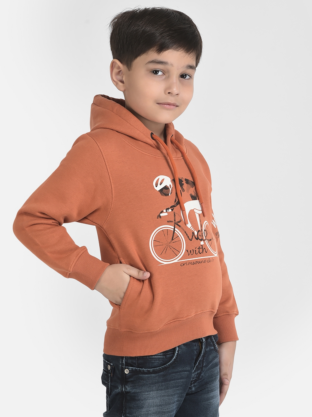 Crimsoune Club | Crimsoune Club Boy Orange Graphic Sweatshirt  2