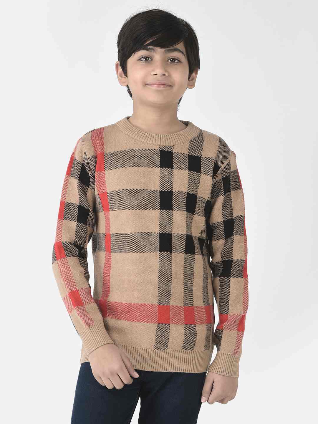 Boys 2025 camel sweater