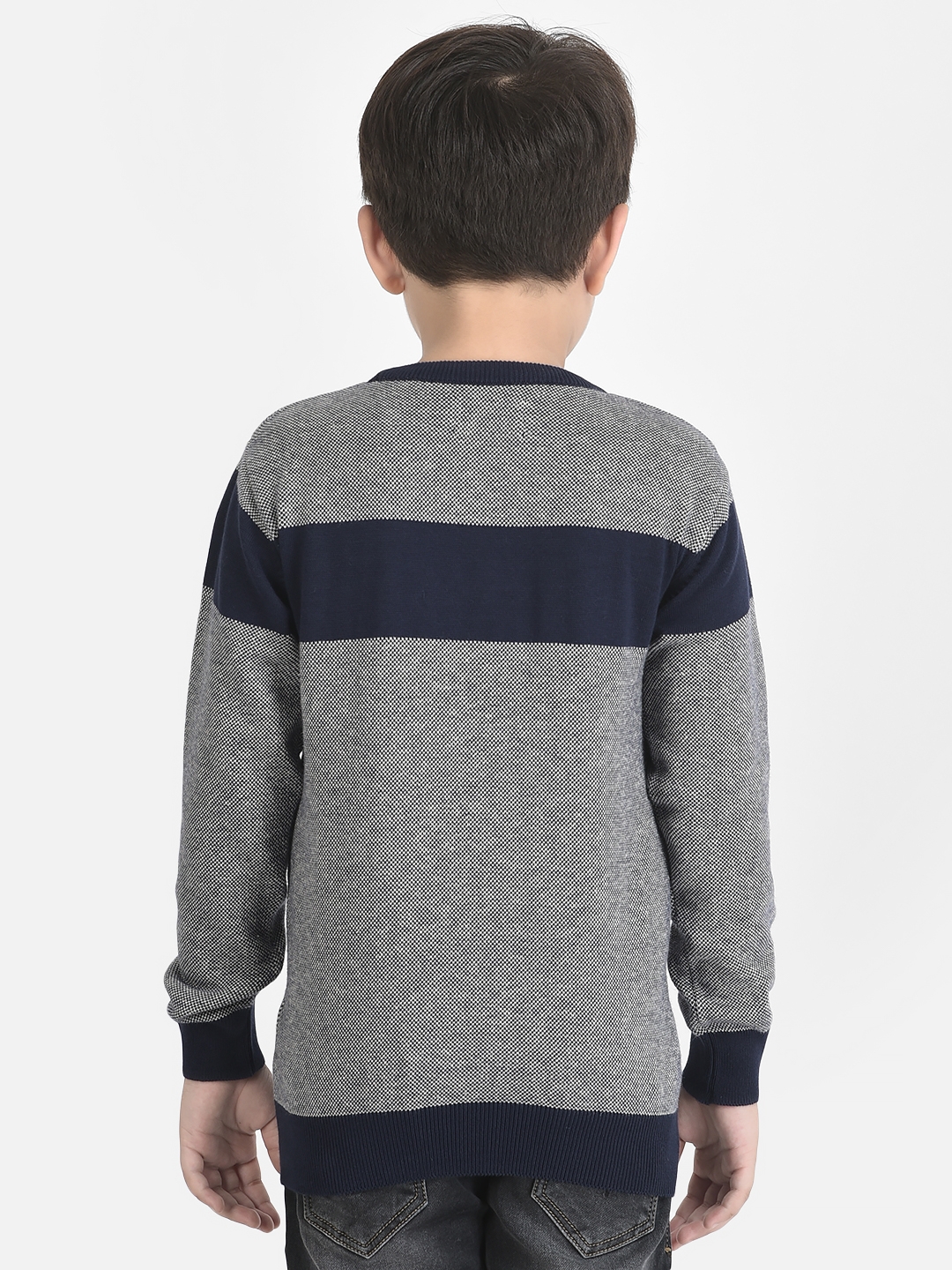 Crimsoune Club | Crimsoune Club Boy Colour-Blocked Sweater with Logo Detail  1