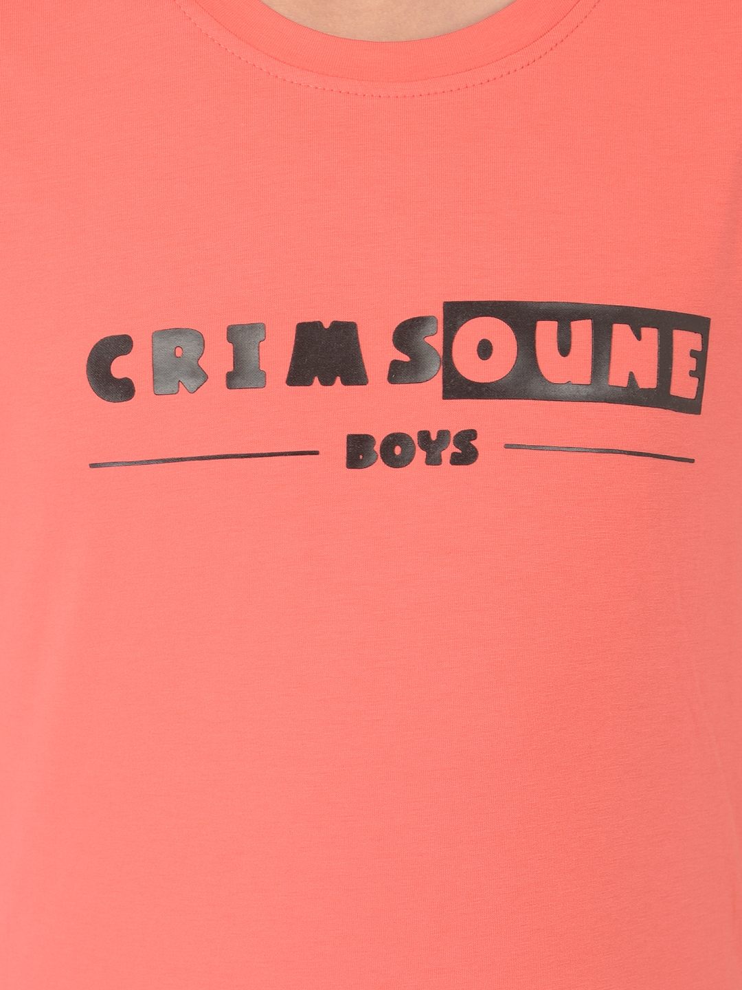 Crimsoune Club | Crimsoune Club Boy Pink Printed Round Neck T-shirt 5