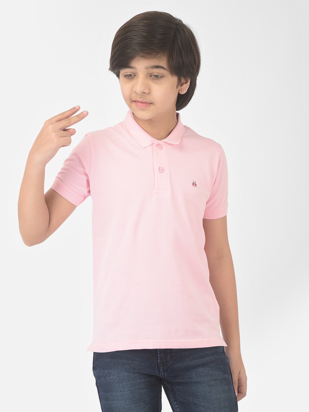 Boys hot pink polo sale