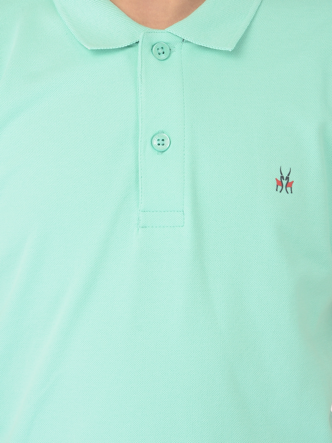 Crimsoune Club | Crimsoune Club Boy Mint Green Solid Polo T-shirt 5