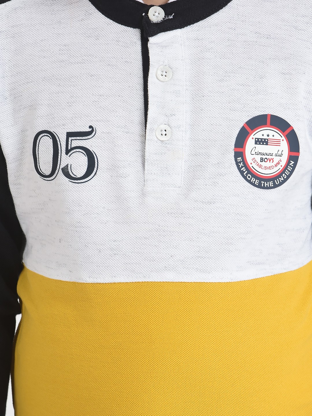 Crimsoune Club Boy Colour-Blocked Long Sleeved T-Shirt