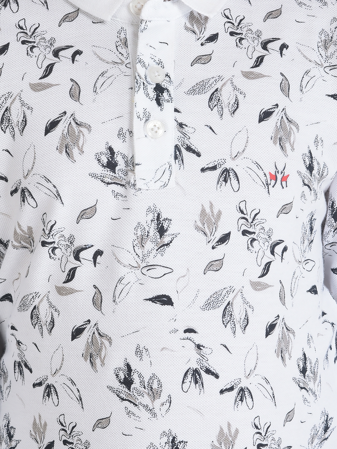 Crimsoune Club | Crimsoune Club Boy Long-Sleeves White Floral T-Shirt 5