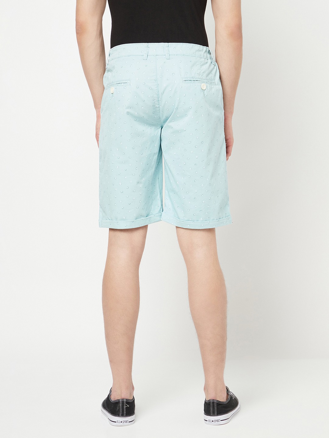 Crimsoune Club Men Mint Green Printed Shorts