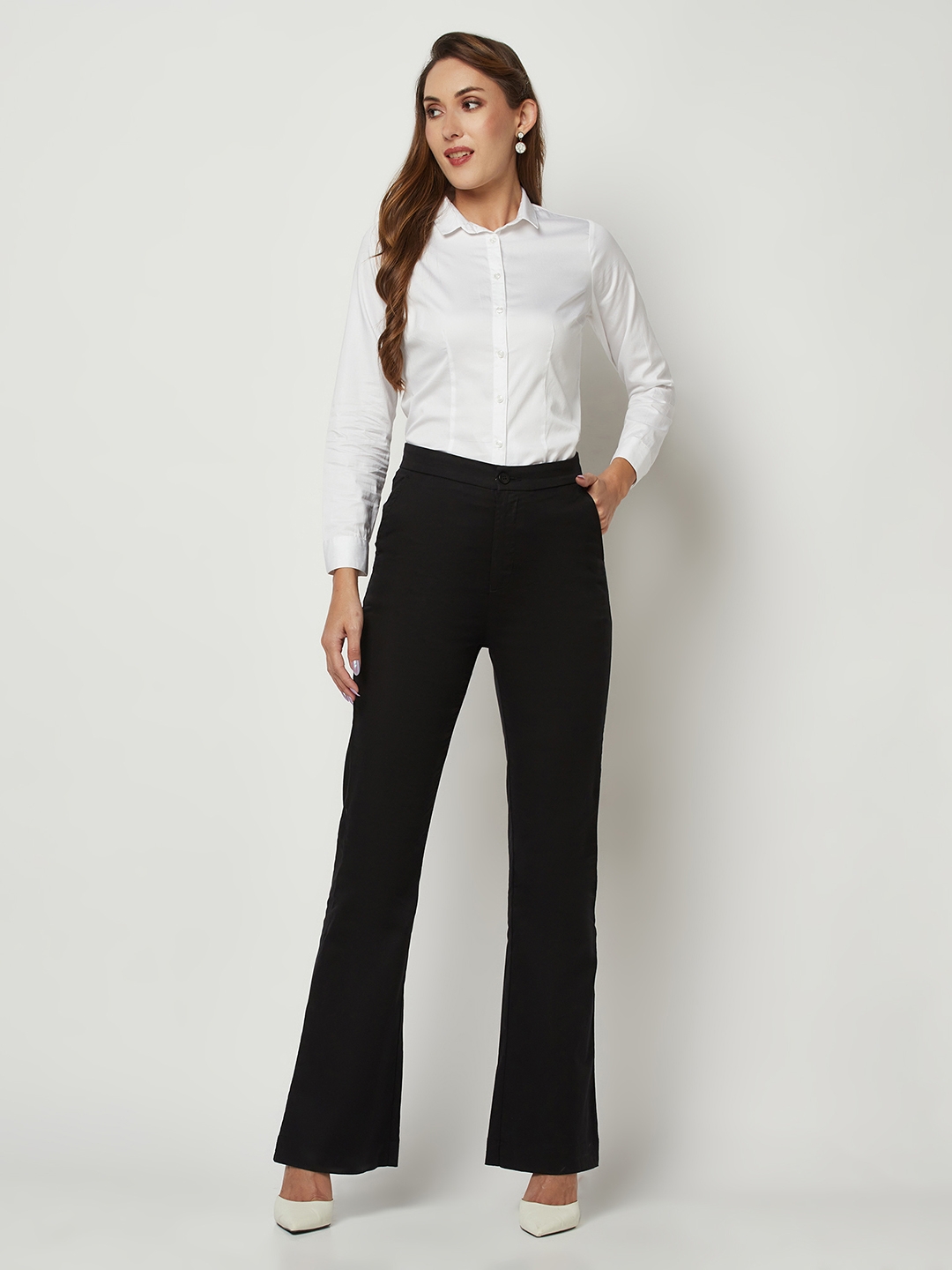 Buy Flared Bootcut TROUSERS, White PANTS, Flared Pants, Pants With TRAIN ,  Womens Pants, Aniela Pants Online in India - Etsy