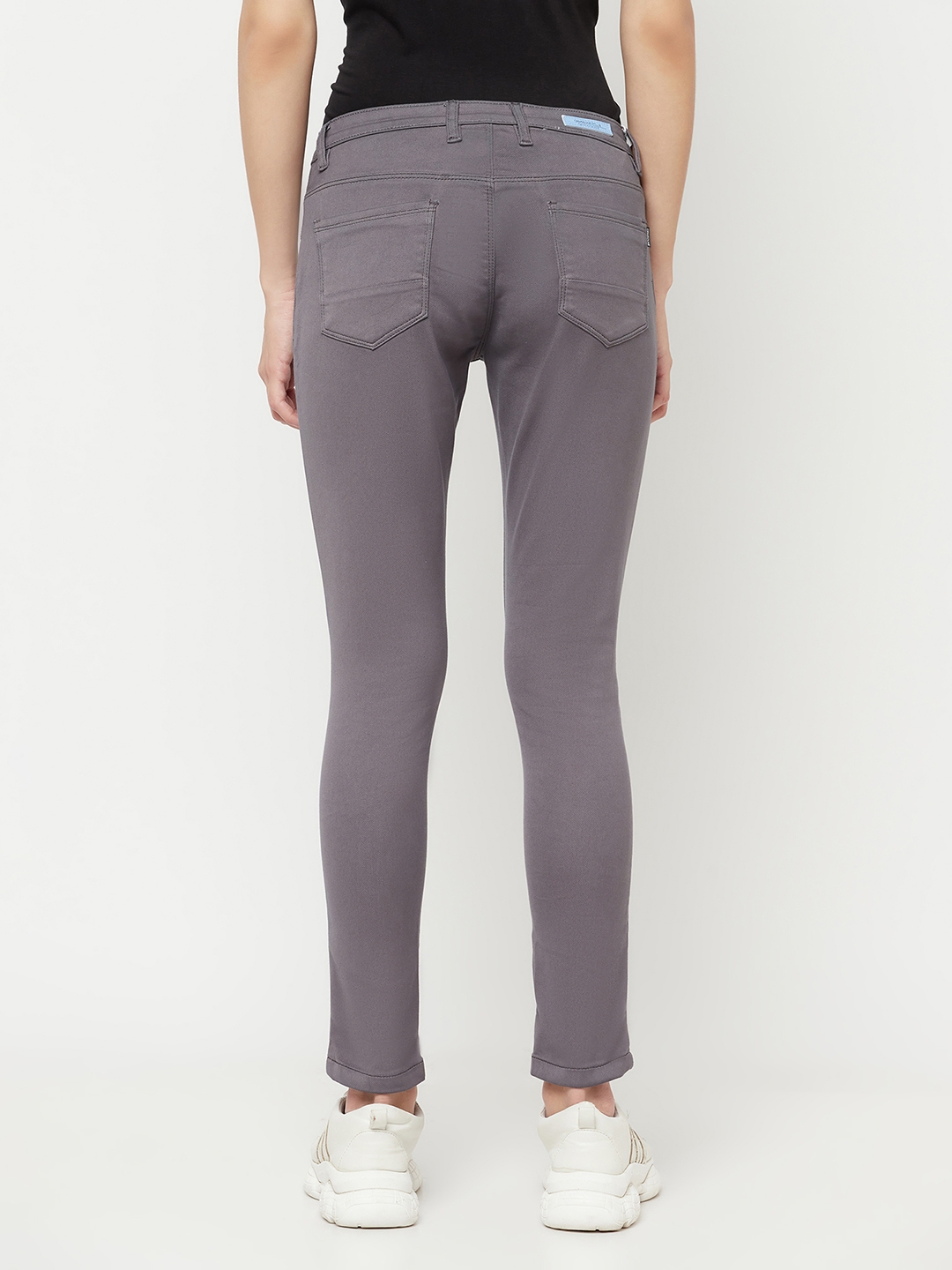 Crimsoune Club | Crimsoune Club Women Grey Solid Jeans 1