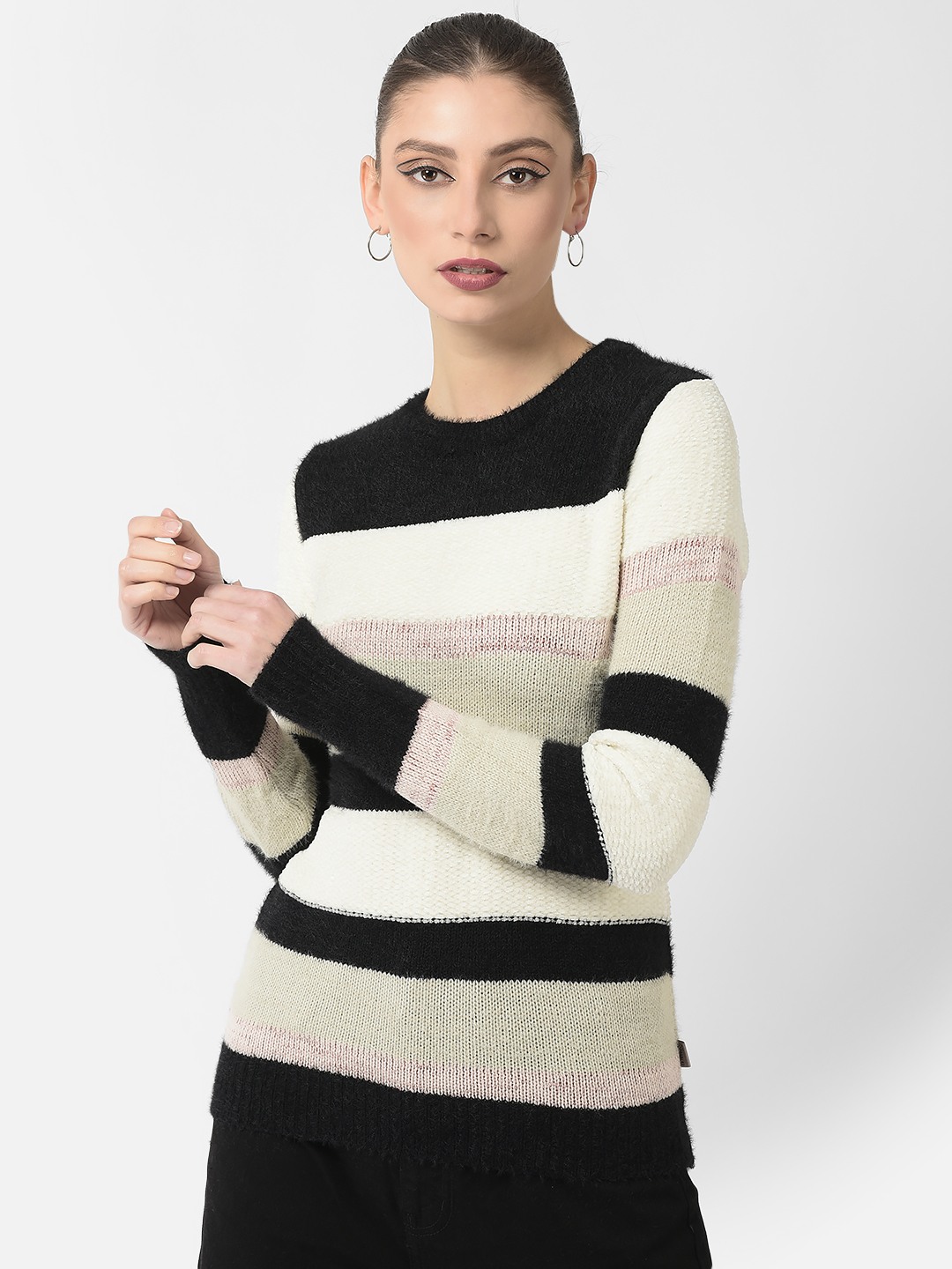 Crimsoune Club Women Colour-Blocked Sweater