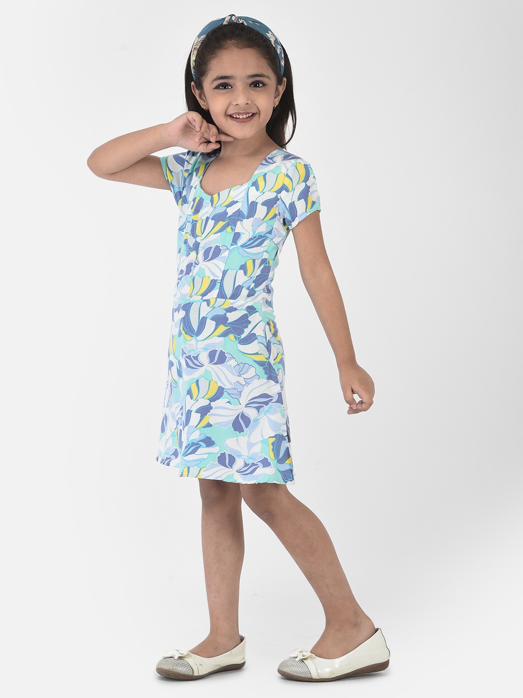 Crimsoune Club | Crimsoune Club Blue Sweetheart Neck Dress 2