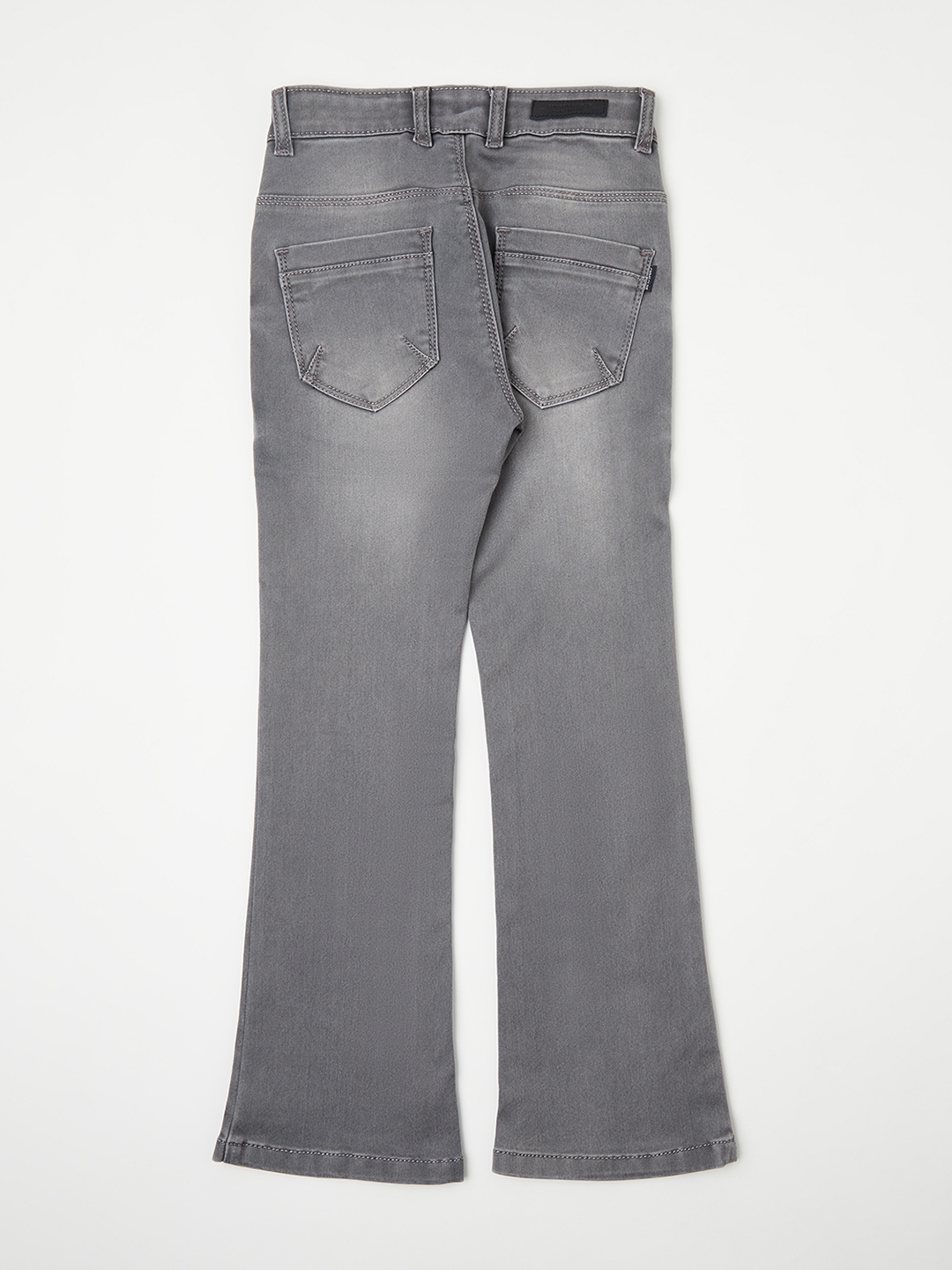 Crimsoune Club | Crimsoune Club Girls Grey Solid Light Fade Bootcut Jeans 1
