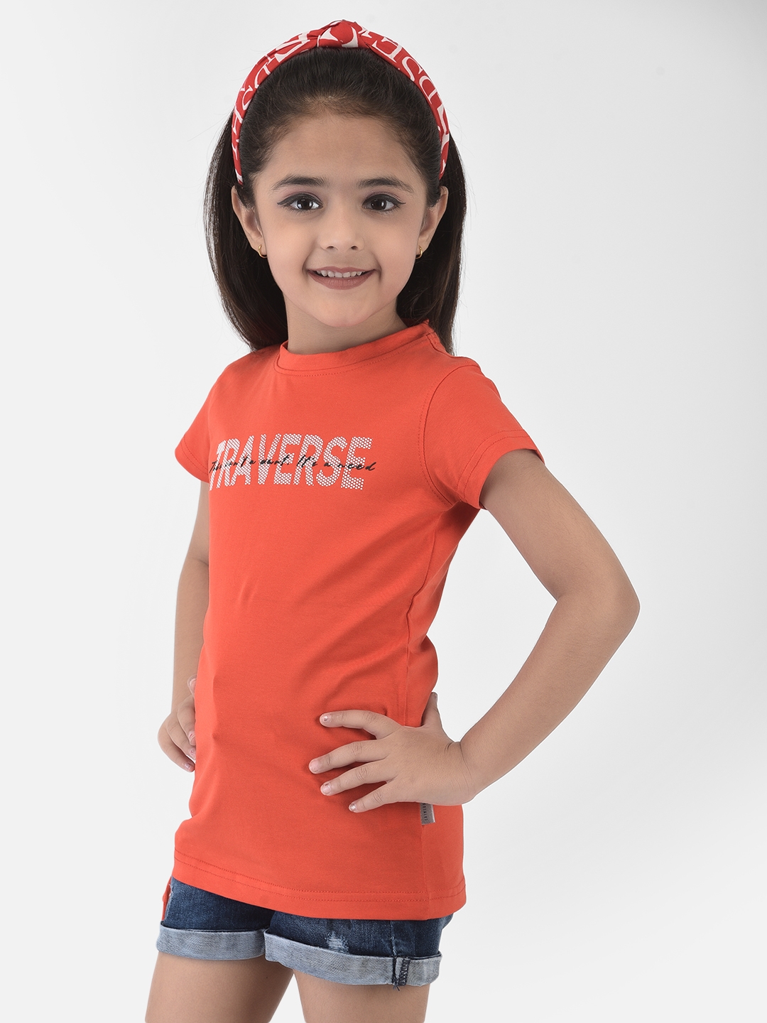 Crimsoune Club | Crimsoune Club Sunrise Orange Typographic T-shirt 2