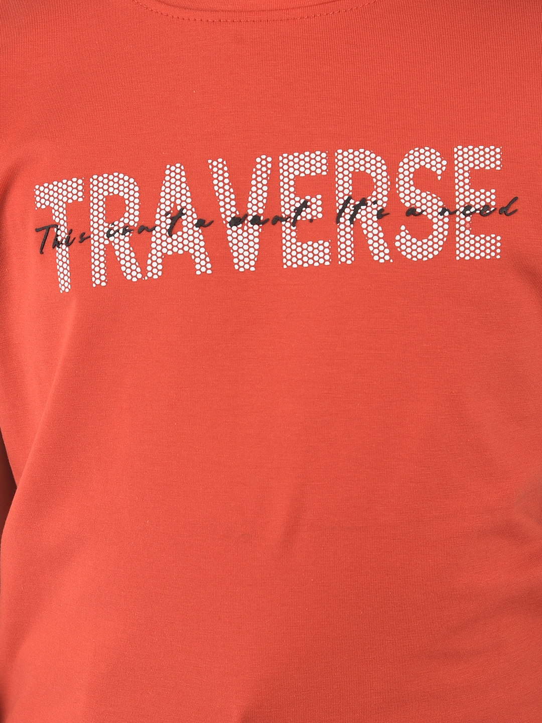 Crimsoune Club | Crimsoune Club Sunrise Orange Typographic T-shirt 5
