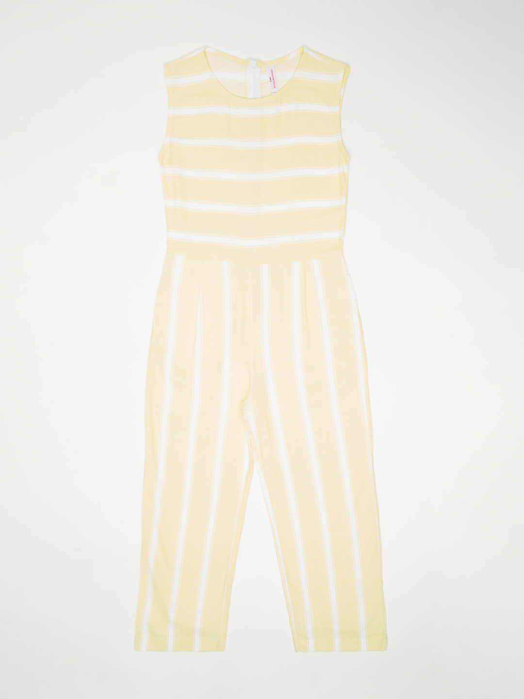 Crimsoune Club | Crimsoune Club Girls Yellow Striped Jumpsuit 0