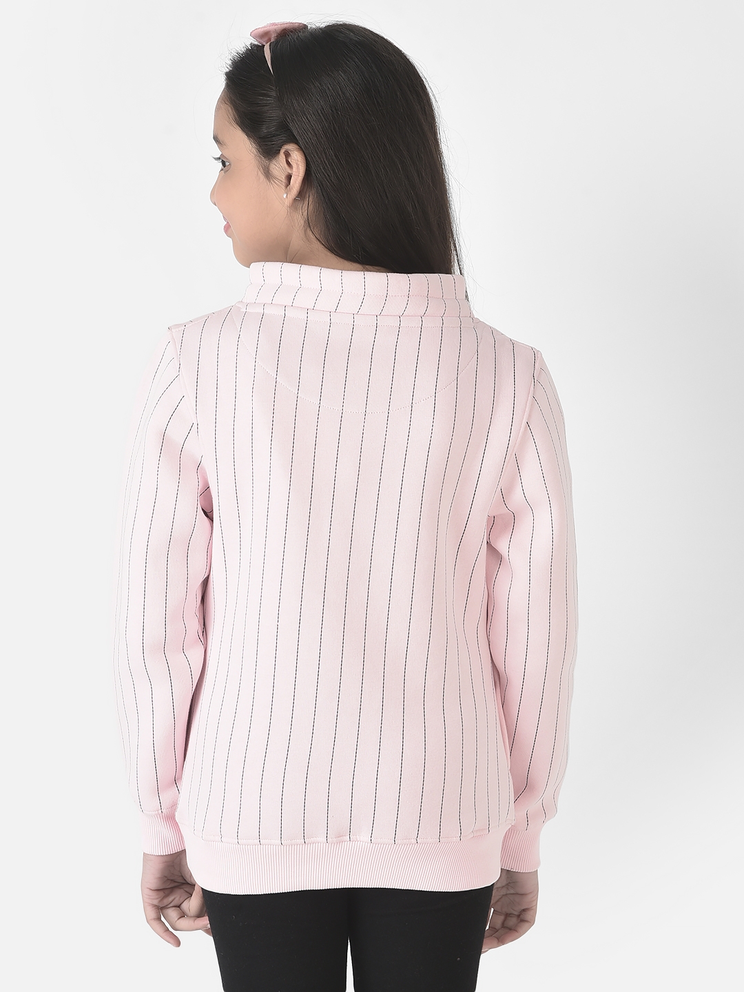 Crimsoune Club | Crimsoune Club Girls Pink Striped Cowl Sweatshirt 1