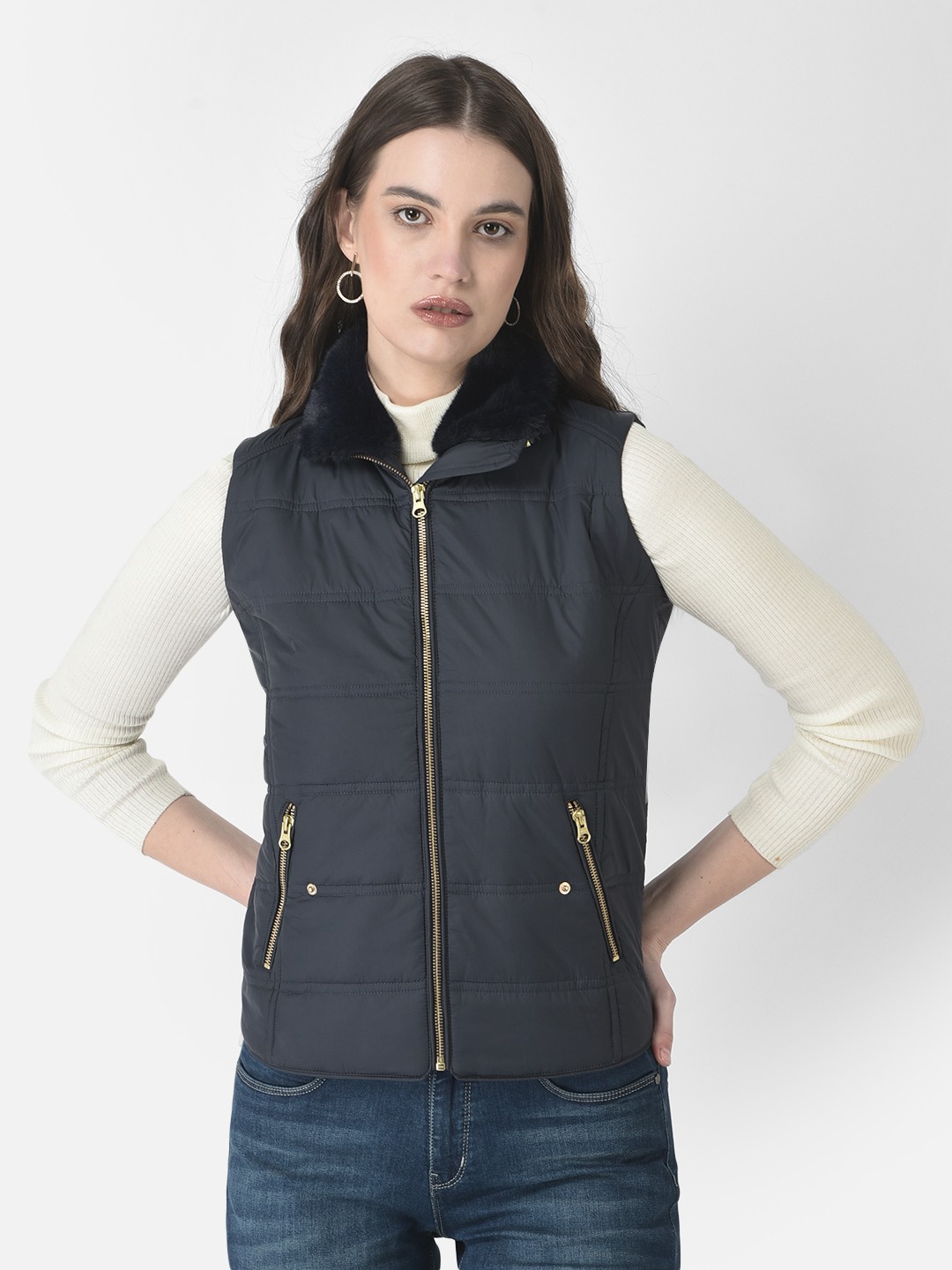 crimsoune-club-women-navy-blue-fur-lined-gilet