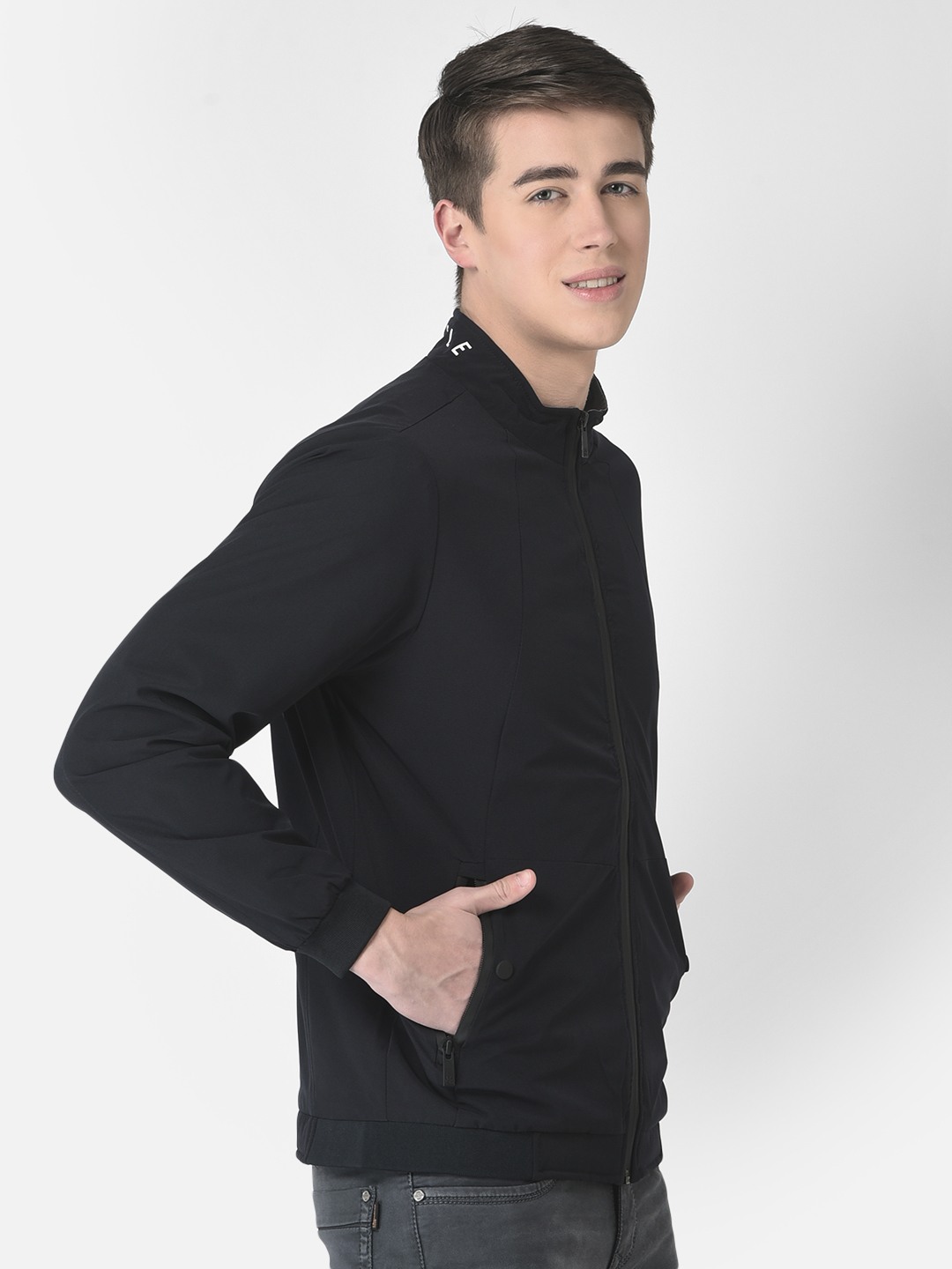 Crimsoune Club Men Navy Blue Athletic Jacket