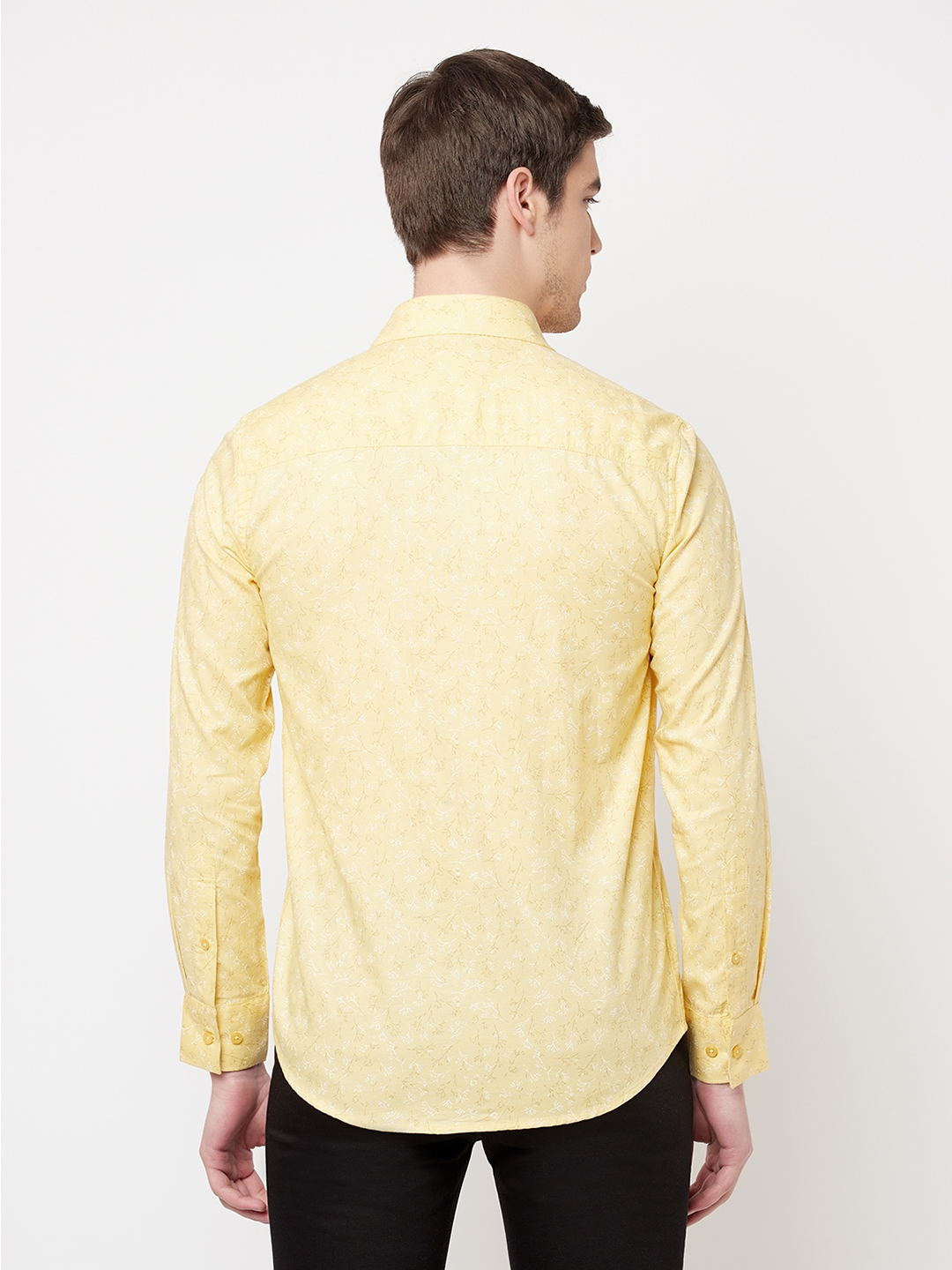 Crimsoune Club | Crimsoune Club Men Yellow Floral Shirt 3
