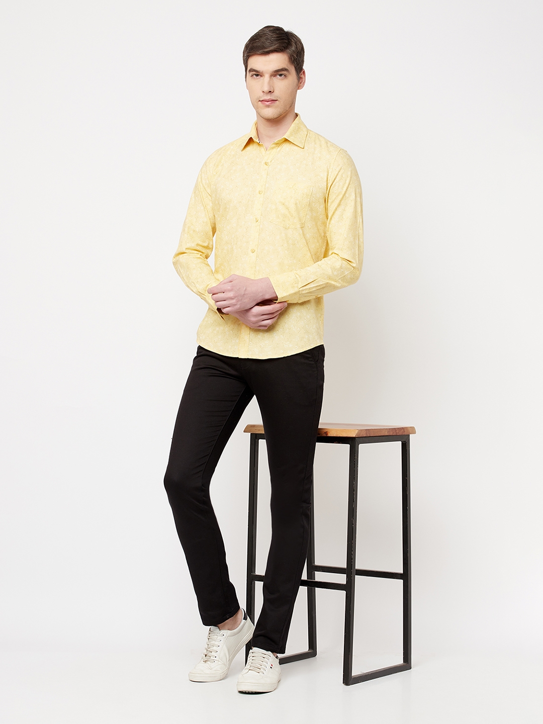 Crimsoune Club | Crimsoune Club Men Yellow Floral Shirt 6