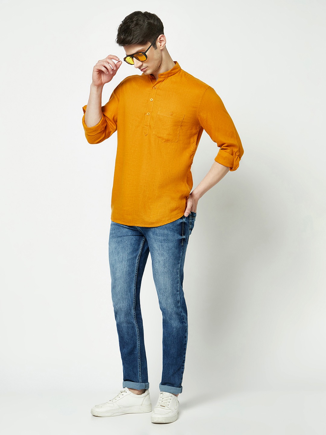 Mustard shirt outfit men shop