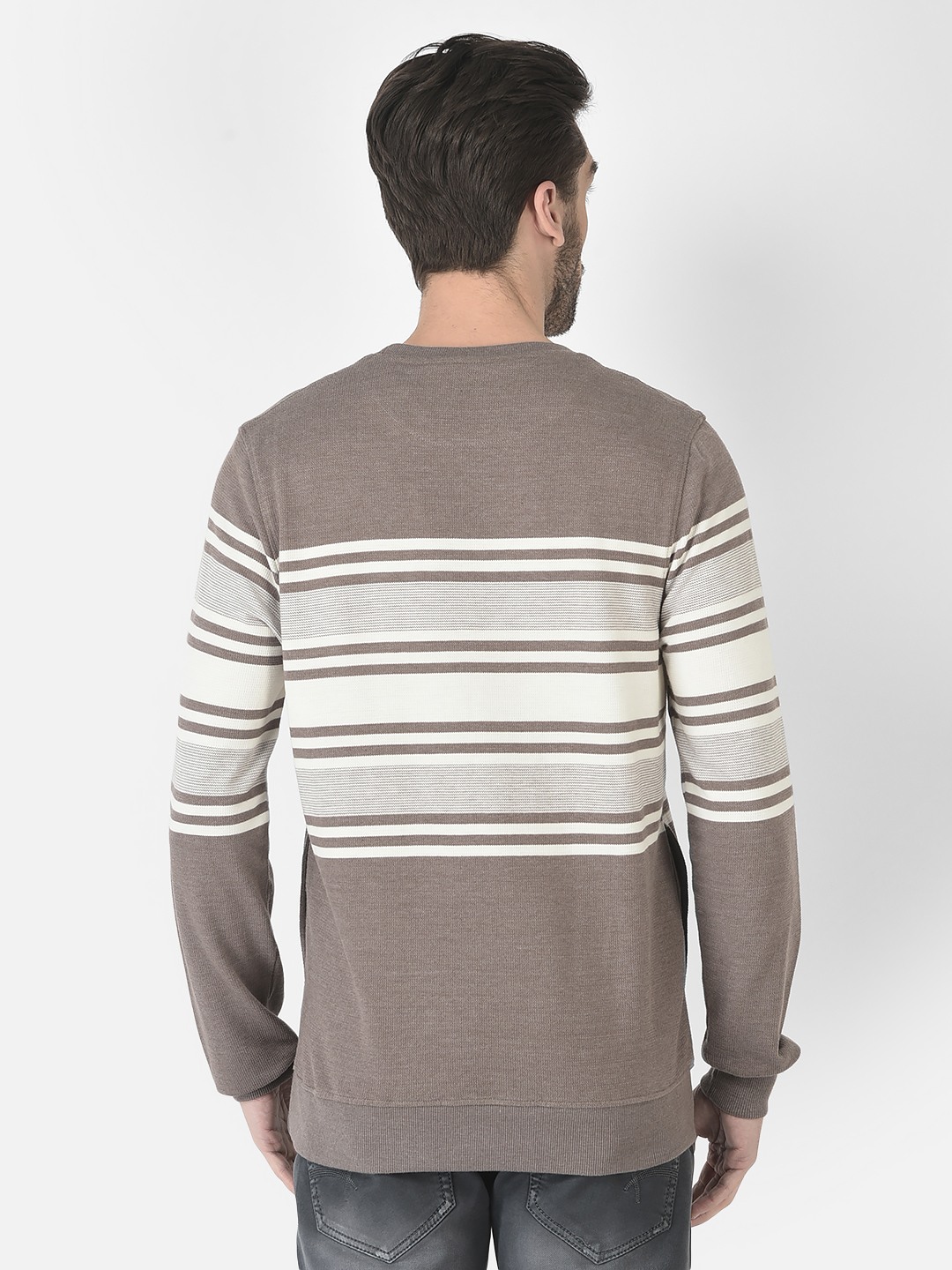 Striped sweatshirt mens hot sale