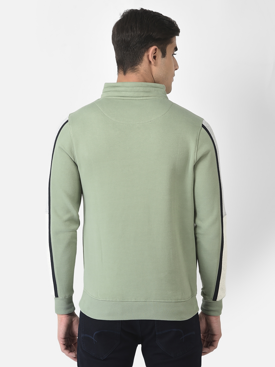 Crimsoune Club | Crimsoune Club Men Green Sweatshirt with Typography Print 1