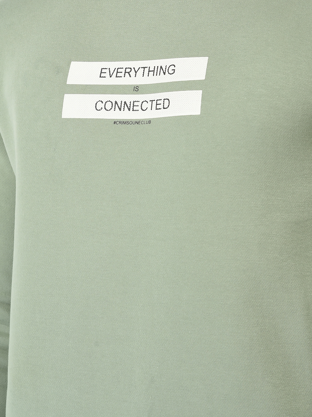 Crimsoune Club | Crimsoune Club Men Green Sweatshirt with Typography Print 5