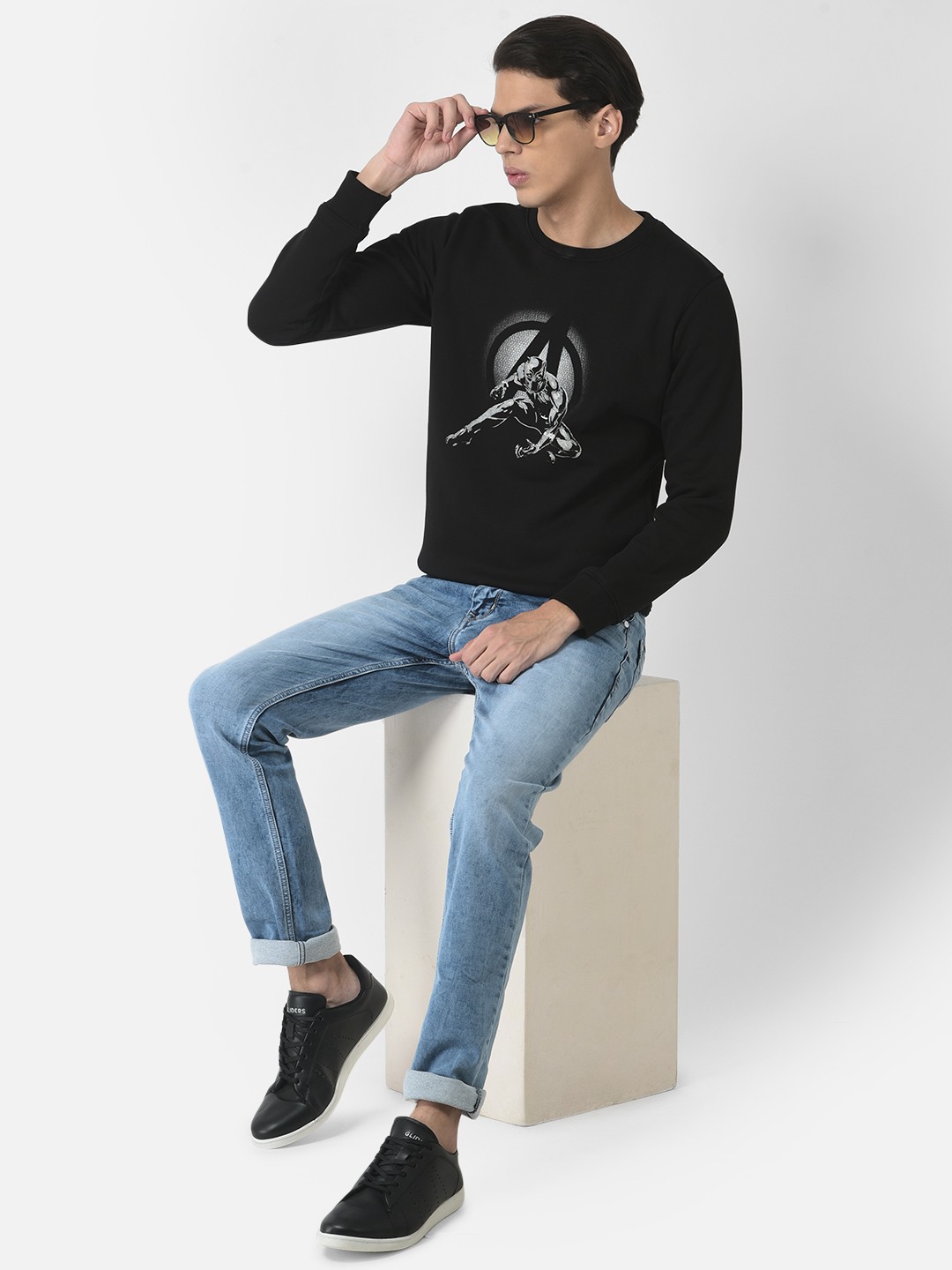 Crimsoune Club Men Superhero Sweatshirt in Pullover Style 