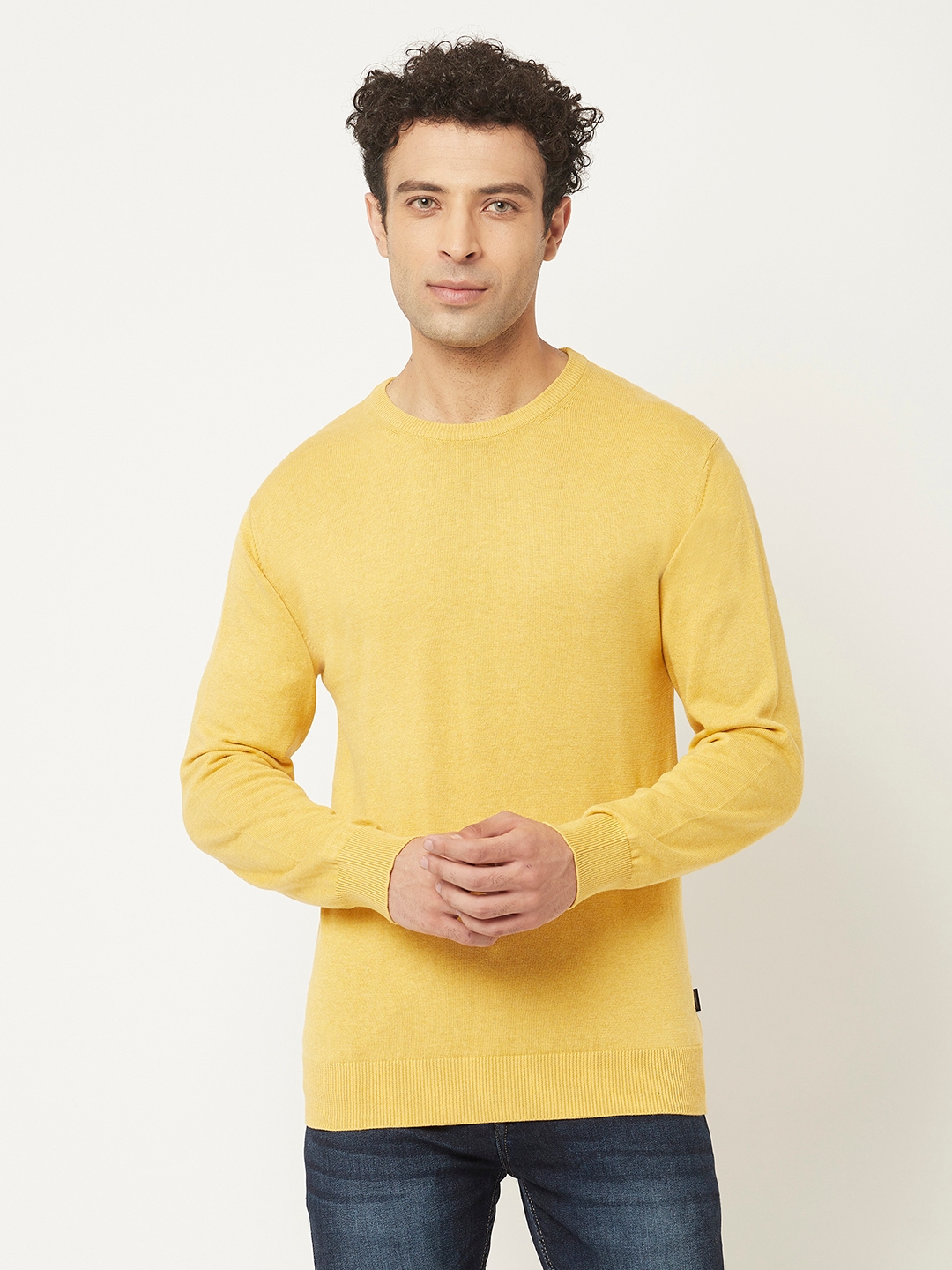 Crimsoune Club | Crimsoune Club Men Yellow Sweater in Pure Cotton 0