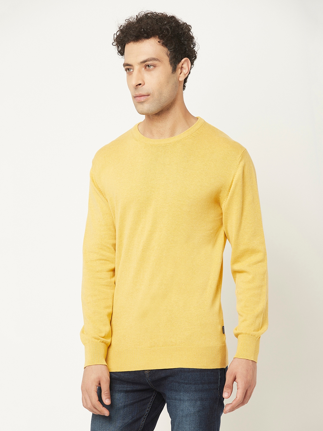 Crimsoune Club | Crimsoune Club Men Yellow Sweater in Pure Cotton 1
