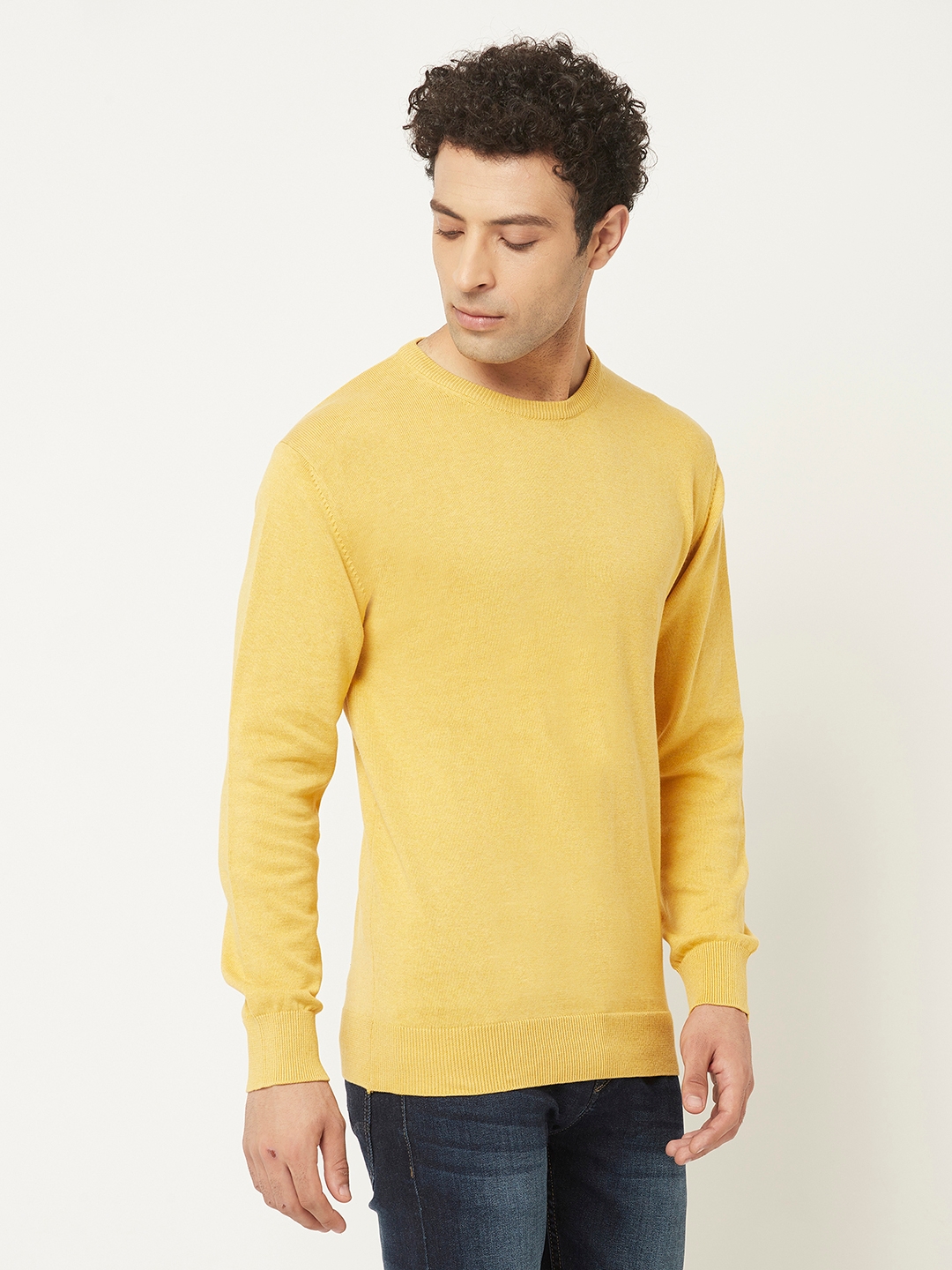 Crimsoune Club | Crimsoune Club Men Yellow Sweater in Pure Cotton 2