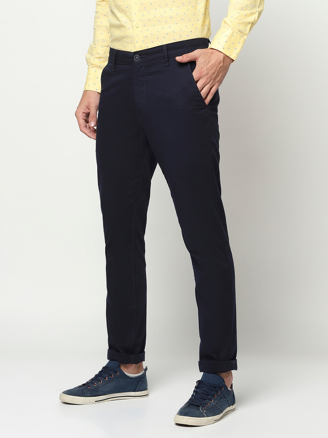 Michael Kors Stretch Cotton Cuffed Trousers in Red for Men | Lyst UK