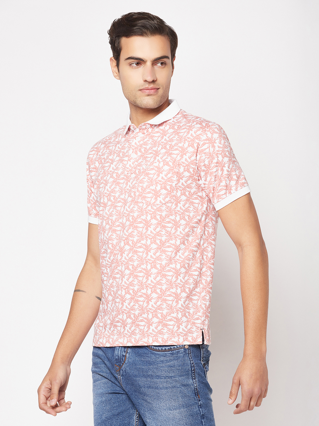 Pink on sale floral polo