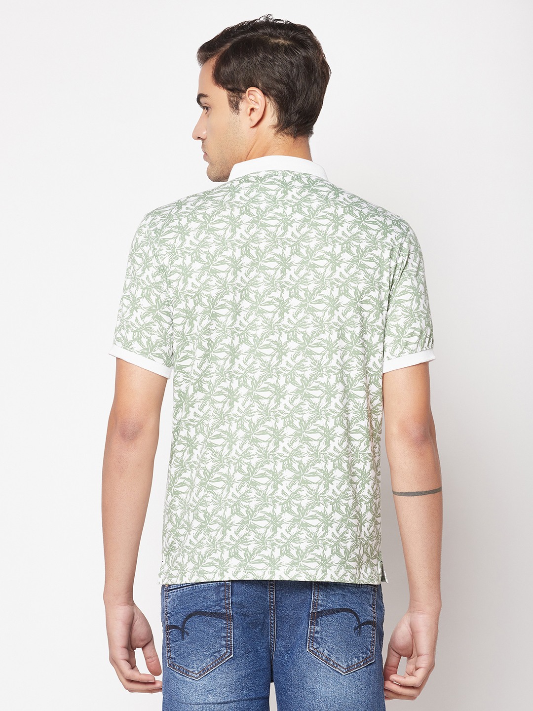 Crimsoune Club Men Fern Floral Polo T-Shirt