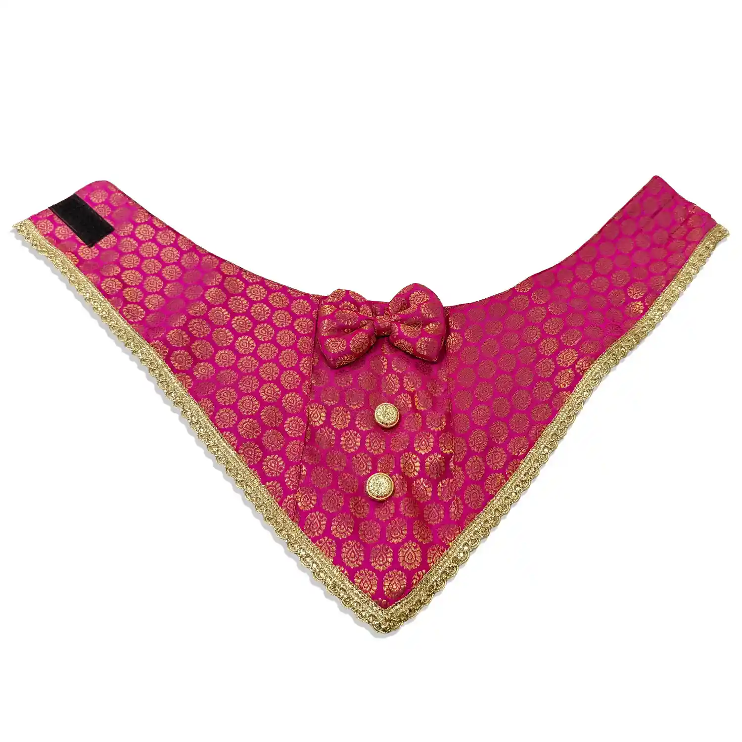 PawsIndia Traditional Royal Brocade Tuxedo for Pets, Pink | Ethnic Festive Wear