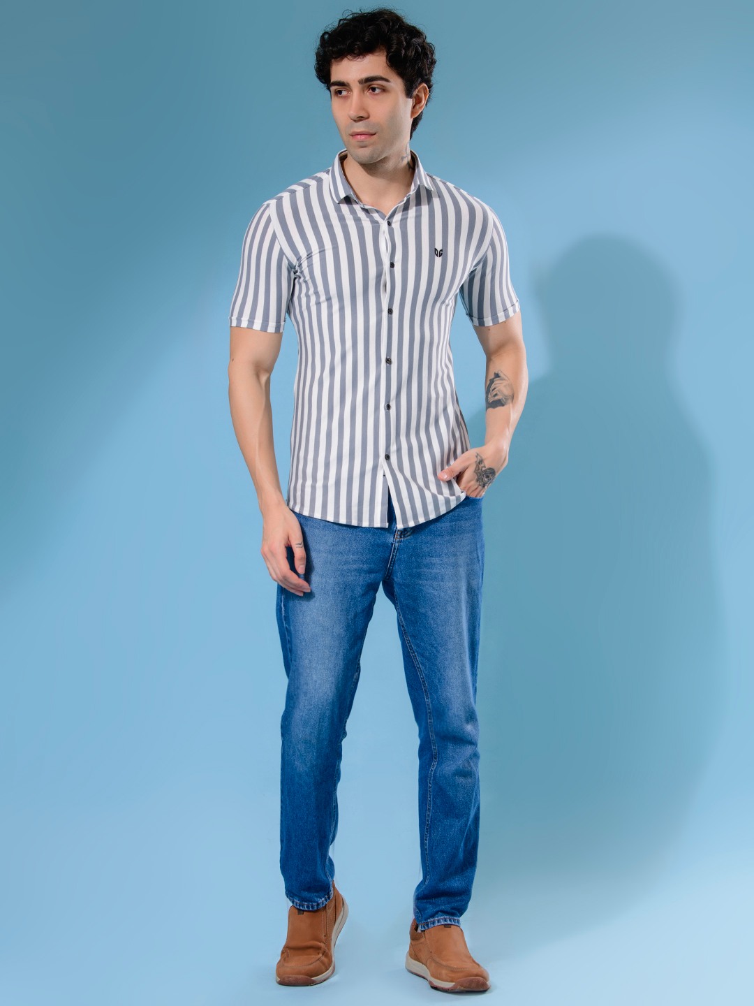 ALBION MENS OLDGARAGE 7 (GREY) SHIRT