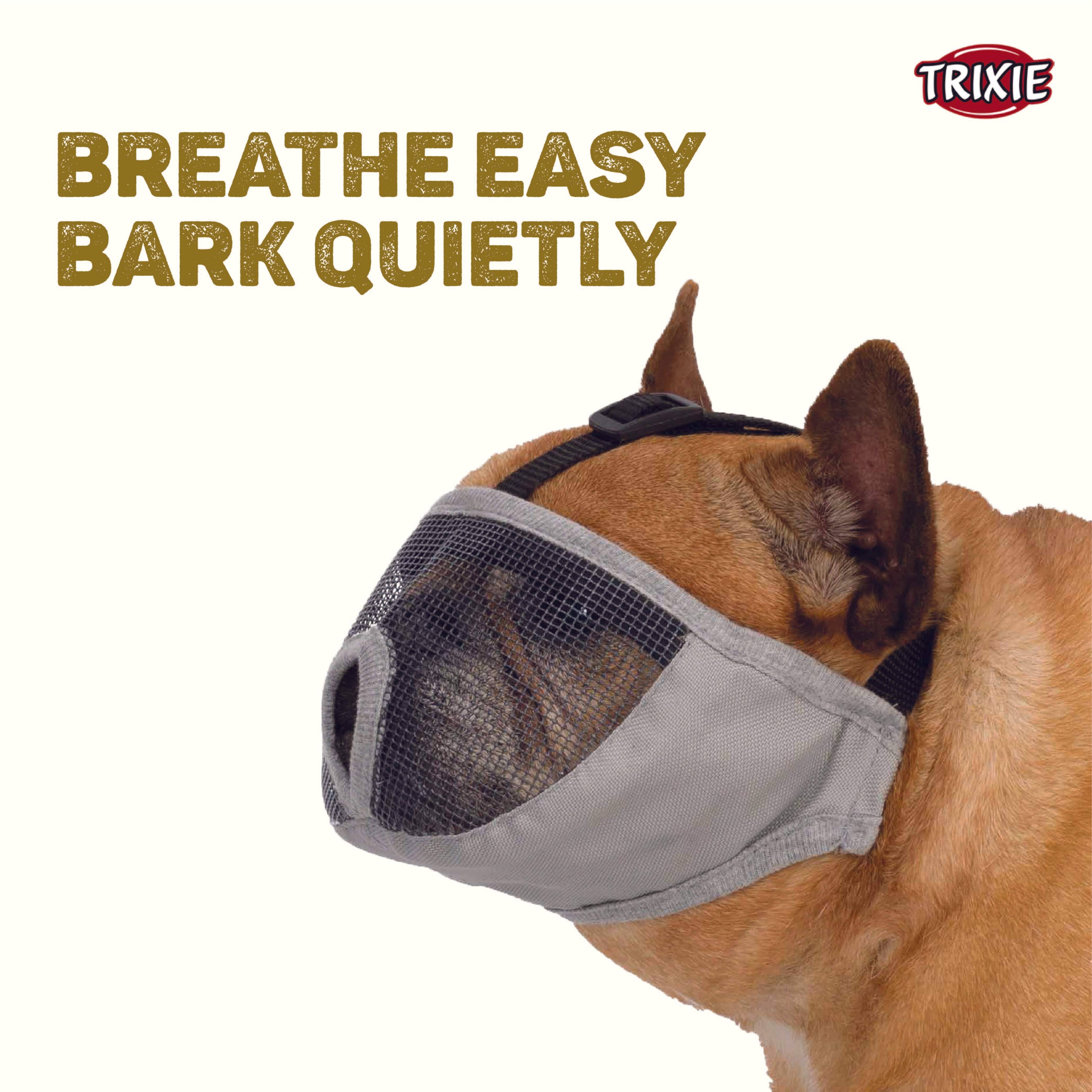 Trixie Polyester Muzzle for Short-Nosed Breeds - Small - Grey