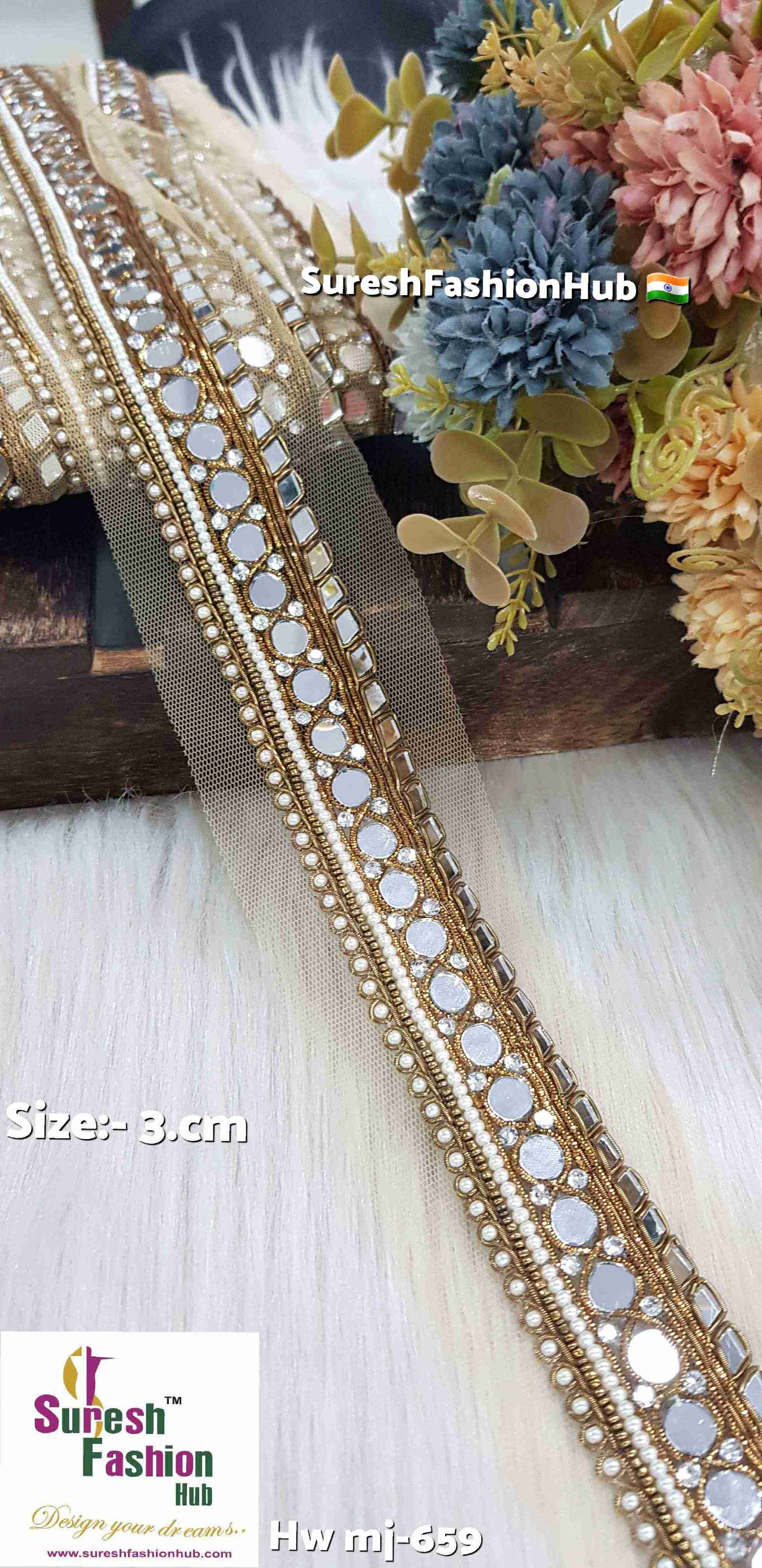Zardosi Mirror Net Lace