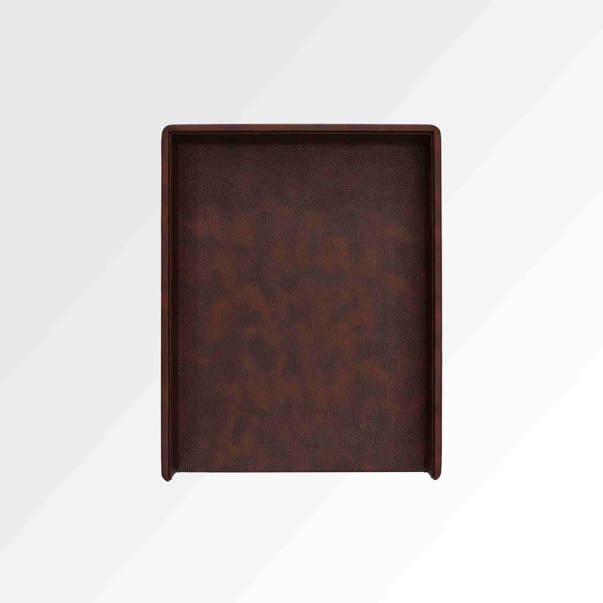 A4 Paper Tray / Letter Tray | Faux Leather | Classic | Brown